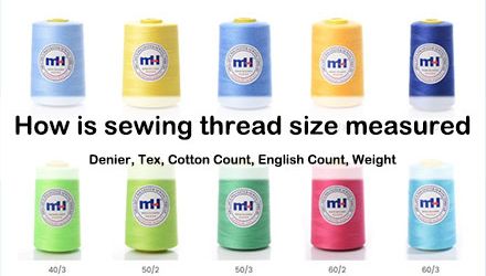 How is sewing thread size measured