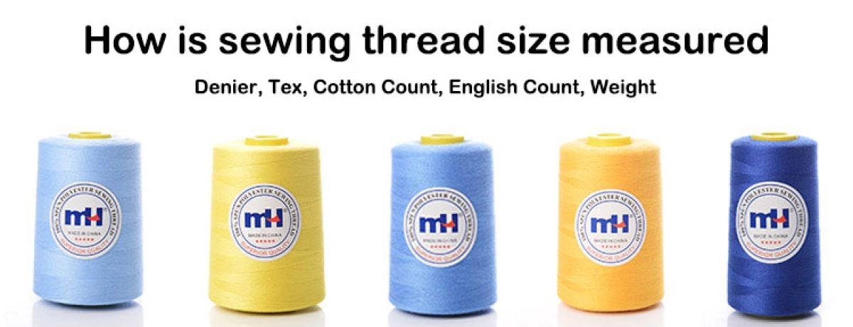 How is sewing thread size measured